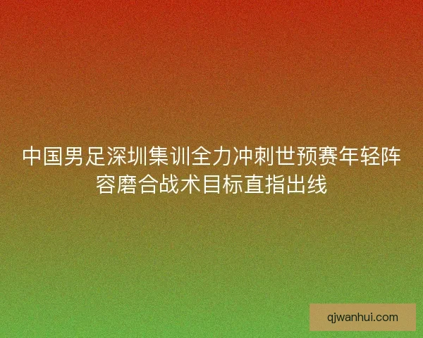 中国男足深圳集训全力冲刺世预赛年轻阵容磨合战术目标直指出线 中国男足深圳集训全力冲刺世预赛年轻阵容磨合战术目标直指出线