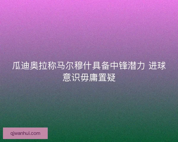 瓜迪奥拉称马尔穆什具备中锋潜力 进球意识毋庸置疑 瓜迪奥拉称马尔穆什具备中锋潜力 进球意识毋庸置疑
